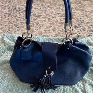 Elegant Navy Blue Handbag